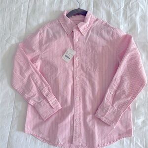 NWT JCrew  Pink Striped Boys Button Down Shirt